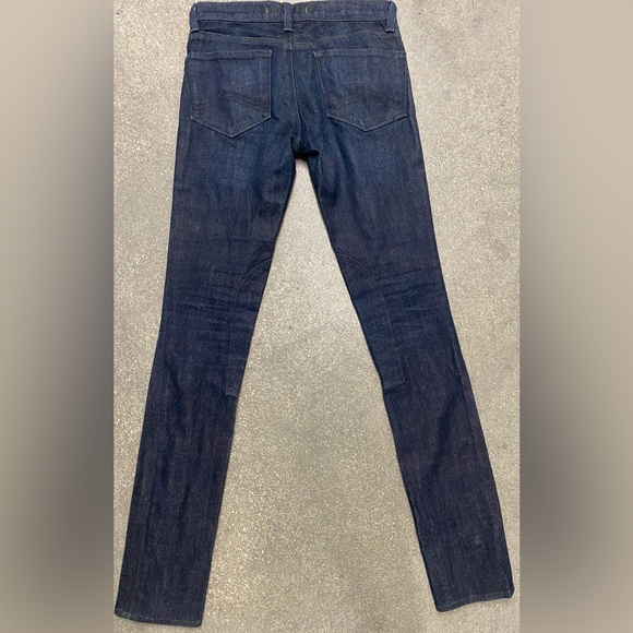 J BRAND SUZUKI MOTO Dark Blue Wash with Patches Skinny Jeans Size 25 - Picture 2 of 6
